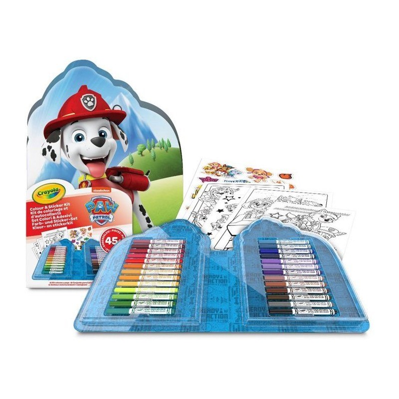 Coffret coloriage - CRAYOLA - Kit créatif - Pat'Patrouille - 45 piece