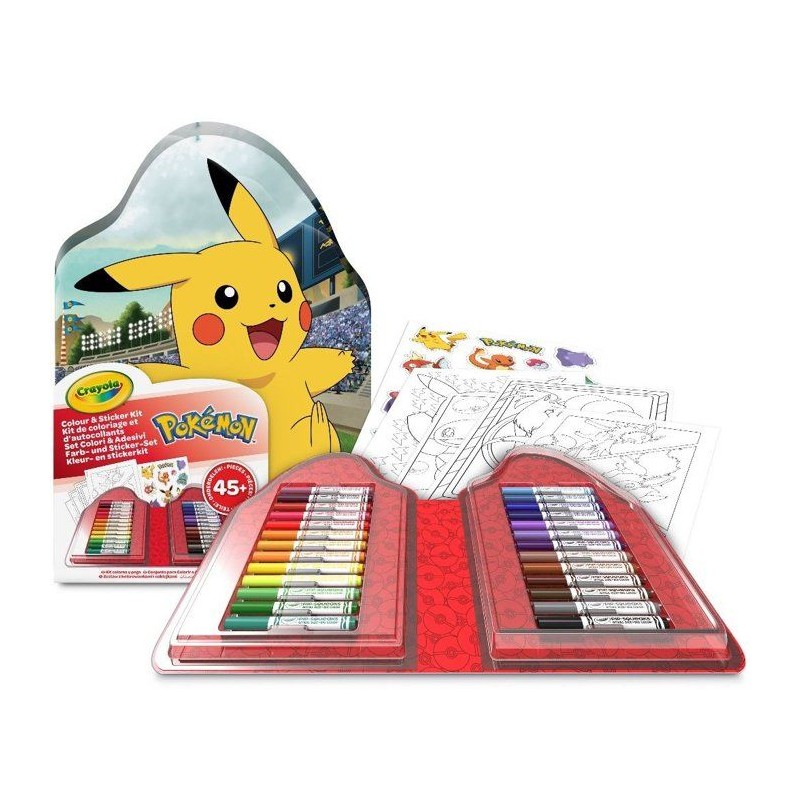Coffret coloriage - CRAYOLA - Kit créatif - Pokémon - 45 pieces - De