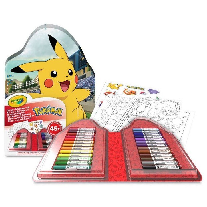 Coffret coloriage - CRAYOLA - Kit créatif - Pokémon - 45 pieces - Des 5 ans Coffret coloriage - CRAYOLA - Kit créatif - Pokémon - 45 pieces - Des 5 ans