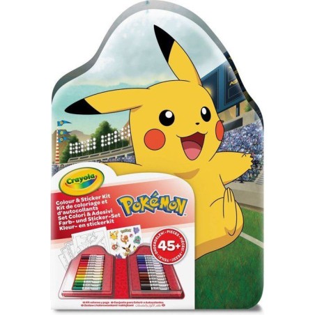 Coffret coloriage - CRAYOLA - Kit créatif - Pokémon - 45 pieces - Des 5 ans