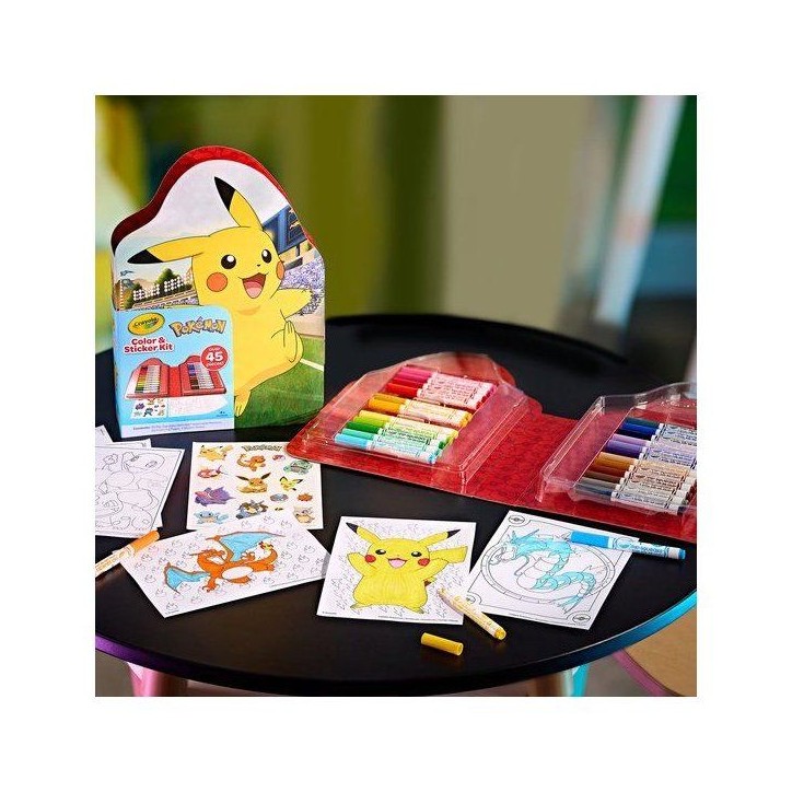 Coffret coloriage - CRAYOLA - Kit créatif - Pokémon - 45 pieces - Des 5 ans Coffret coloriage - CRAYOLA - Kit créatif - Pokémon - 45 pieces - Des 5 ans