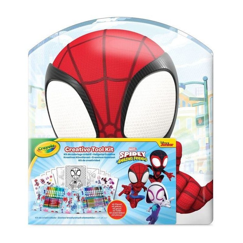Kit de coloriage créatif - CRAYOLA - Spider-Man - 40 pieces - Des 5 a