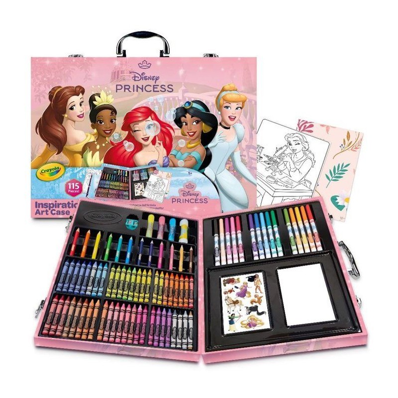 Malette de coloriage - CRAYOLA - Inspiration Art Case - Princesses Dis
