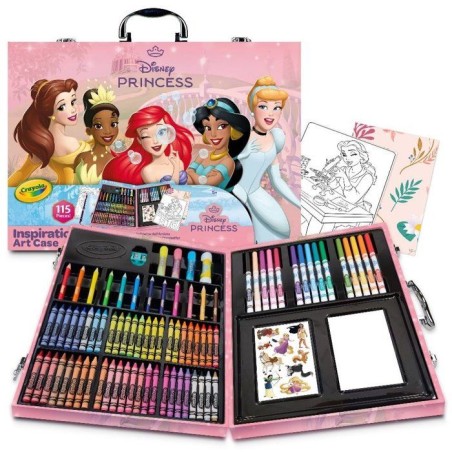 Malette de coloriage - CRAYOLA - Inspiration Art Case - Princesses Dis