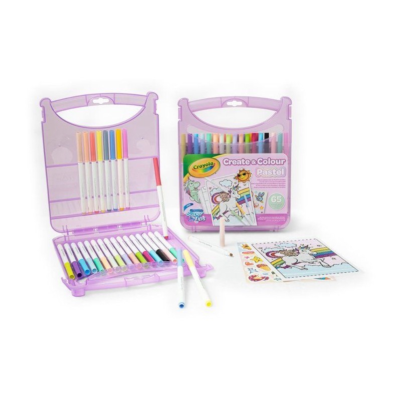 Malette de feutres lavables - CRAYOLA - Coffret Create & Color - 65 pi