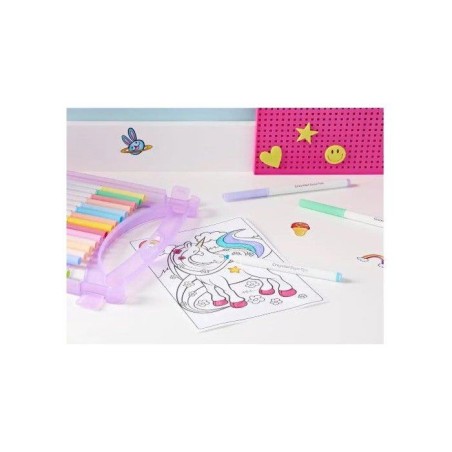 Malette de feutres lavables - CRAYOLA - Coffret Create & Color - 65 pieces - Couleurs Pastel - Des 4 ans