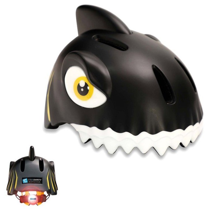 Casque Vélo - CRAZY SAFETY - Requin - Taille S (49-55cm) Casque Vélo - CRAZY SAFETY - Requin - Taille S (49-55cm)