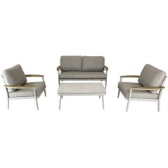 Salon bas de jardin - Proloisirs - Manon - Creme - Set 4 pieces (Canap