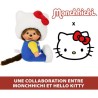 Peluche - BANDAI - Monchhichi - SE205035 - Hello Kitty Assis - 20 cm