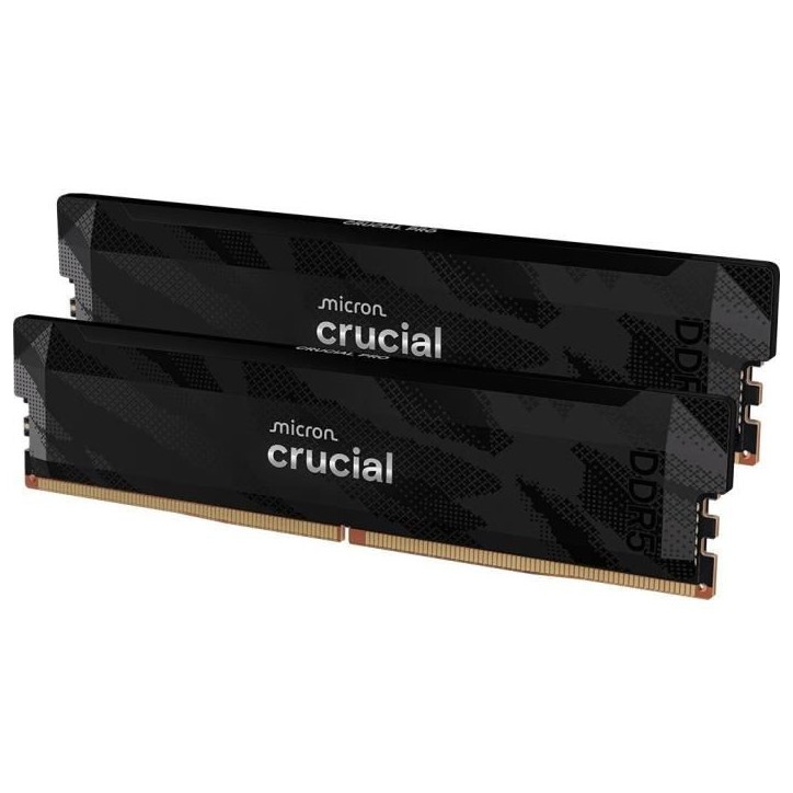 Kit mémoire gamer - CRUCIAL Pro OC - CP2K16G64C32U5B - 32 Go (2x 16 Go) DDR5-6400 UDIMM - CL32 avec dissipateur thermique - No Kit mémoire gamer - CRUCIAL Pro OC - CP2K16G64C32U5B - 32 Go (2x 16 Go) DDR5-6400 UDIMM - CL32 avec dissipateur thermique - No
