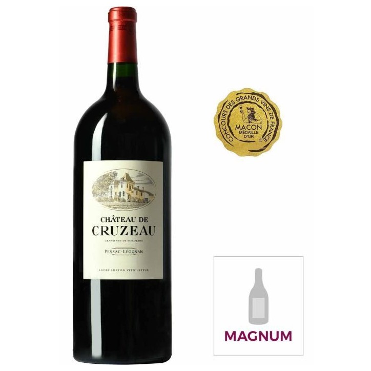 Magnum Château de Cruzeau 2021 Pessac Léognan - Vin Rouge de Bordeaux