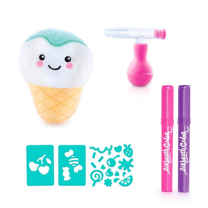 Canal Toys - Airbrush Plush - Mini peluche Food'tastic a décorer avec feutres parfumés et pochoirs - AIR 071 Canal Toys - Airbrush Plush - Mini peluche Food'tastic a décorer avec feutres parfumés et pochoirs - AIR 071