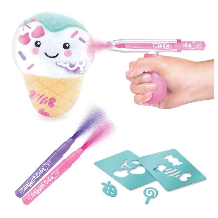 Canal Toys - Airbrush Plush - Mini peluche Food'tastic a décorer avec feutres parfumés et pochoirs - AIR 071 Canal Toys - Airbrush Plush - Mini peluche Food'tastic a décorer avec feutres parfumés et pochoirs - AIR 071