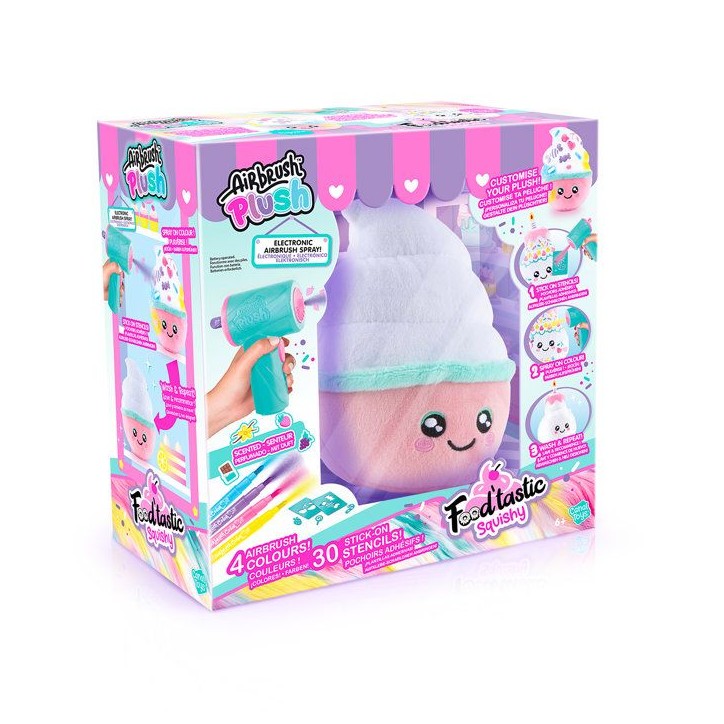 Canal Toys - Airbrush Plush – Peluche Squishy Food'tastic a décorer avec feutres parfumés et pochoirs - AIR 072 Canal Toys - Airbrush Plush – Peluche Squishy Food'tastic a décorer avec feutres parfumés et pochoirs - AIR 072