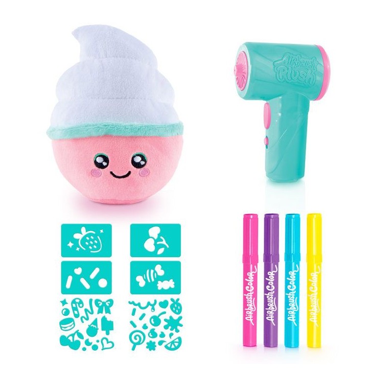 Canal Toys - Airbrush Plush – Peluche Squishy Food'tastic a décorer avec feutres parfumés et pochoirs - AIR 072 Canal Toys - Airbrush Plush – Peluche Squishy Food'tastic a décorer avec feutres parfumés et pochoirs - AIR 072