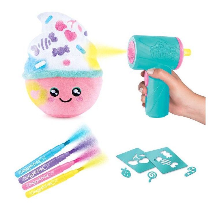 Canal Toys - Airbrush Plush – Peluche Squishy Food'tastic a décorer avec feutres parfumés et pochoirs - AIR 072 Canal Toys - Airbrush Plush – Peluche Squishy Food'tastic a décorer avec feutres parfumés et pochoirs - AIR 072