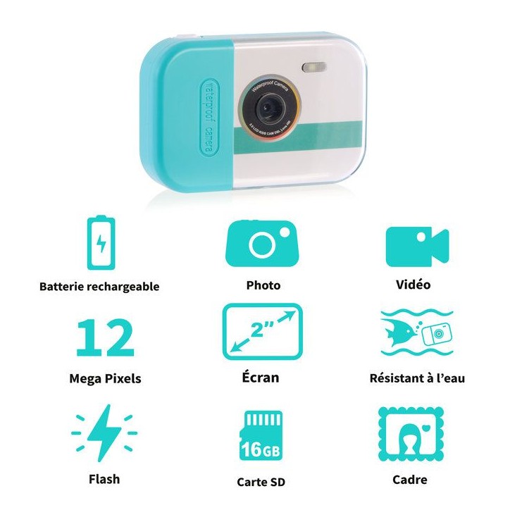 Appareil Photo Waterproof – Étanche jusqu'a 3 metres – Avec carte SD incluse – CLK 079 Canal Toys – Photo Creator Appareil Photo Waterproof – Étanche jusqu'a 3 metres – Avec carte SD incluse – CLK 079 Canal Toys – Photo Creator
