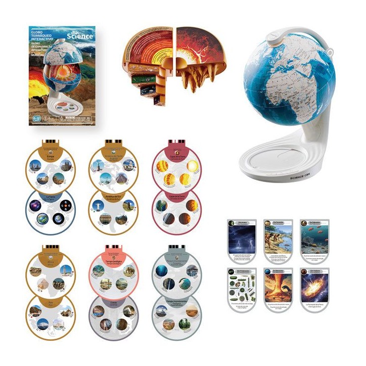 Canal Toys - So Science - Globe d'exploration interactif 3D avec cartes éducatives - COS 003 Canal Toys - So Science - Globe d'exploration interactif 3D avec cartes éducatives - COS 003