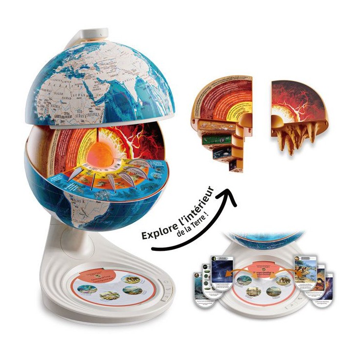 Canal Toys - So Science - Globe d'exploration interactif 3D avec cartes éducatives - COS 003 Canal Toys - So Science - Globe d'exploration interactif 3D avec cartes éducatives - COS 003