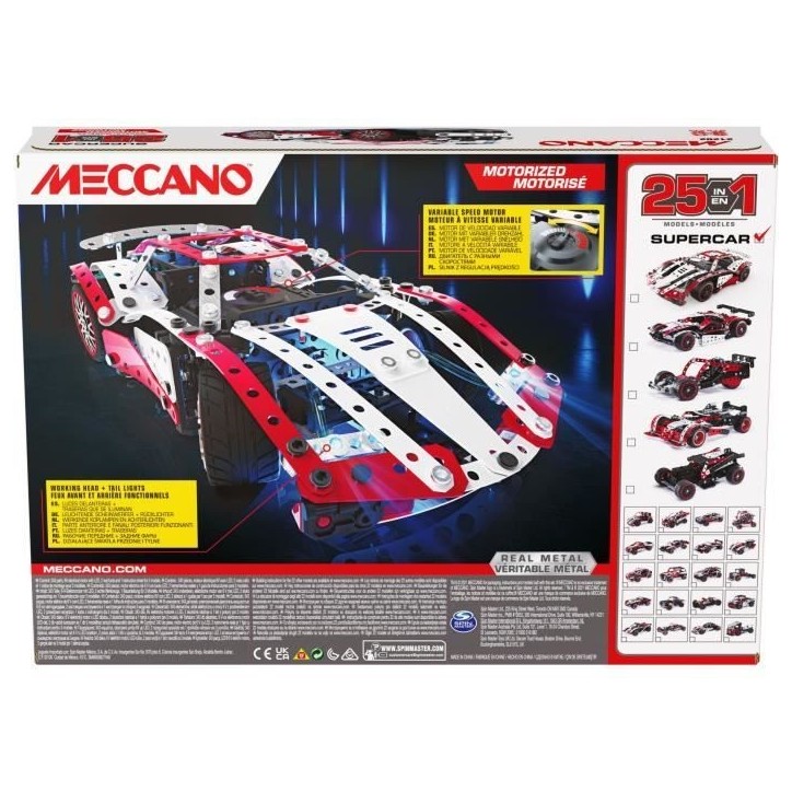 Supercar - BANDAI - Meccano - APM20105 - 25 Modeles