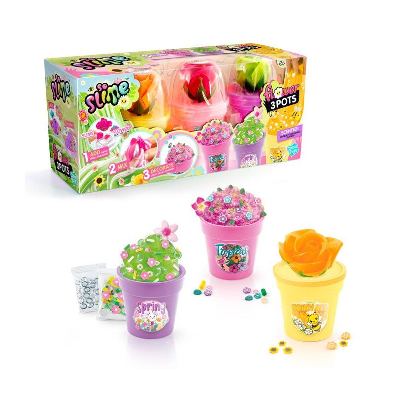 Slime Flower 3 Pots - Des 6 ans - SSC 418 Canal Toys - So Slime -