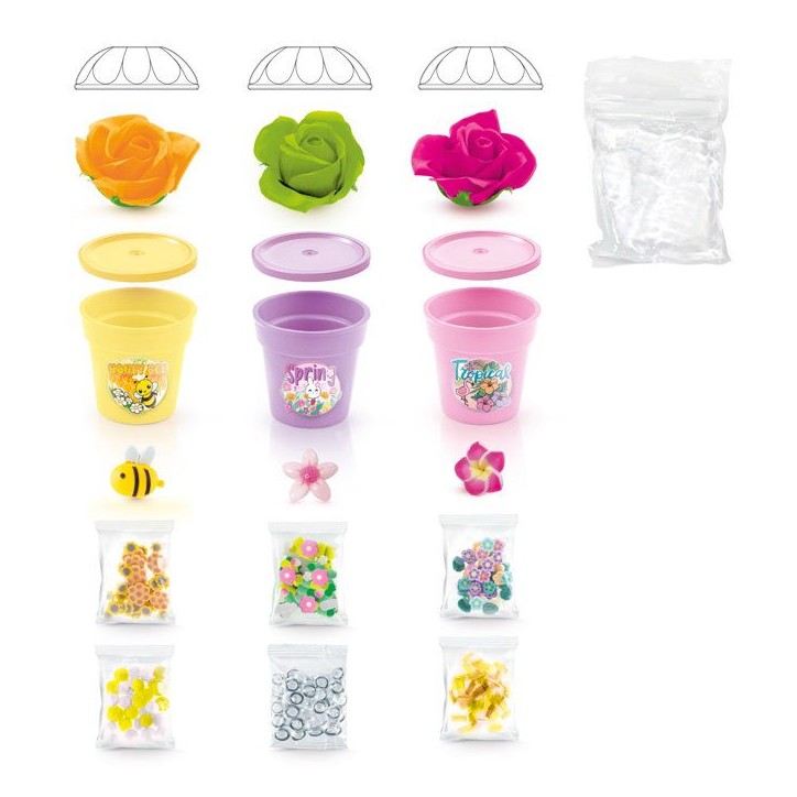Slime Flower 3 Pots - Des 6 ans - SSC 418 Canal Toys - So Slime -