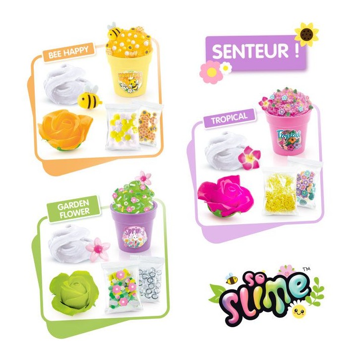Slime Flower 3 Pots - Des 6 ans - SSC 418 Canal Toys - So Slime -