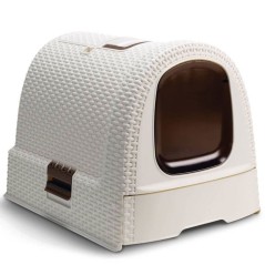 Curver Bac a litiere pour chats 51x38,5x39,5 cm Blanc