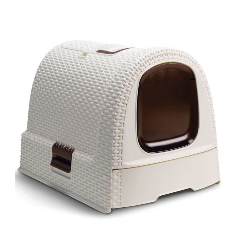 Curver Bac a litiere pour chats 51x38,5x39,5 cm Blanc