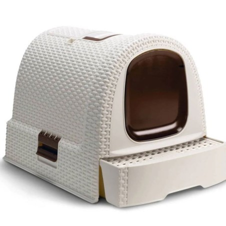 Curver Bac a litiere pour chats 51x38,5x39,5 cm Blanc