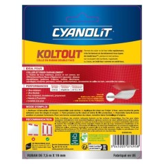 Ruban adhésif double face - CYANOLIT - Koltout ruban XL - 7,5 m x 19