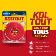Ruban adhésif double face - CYANOLIT - Koltout ruban XL - 7,5 m x 19