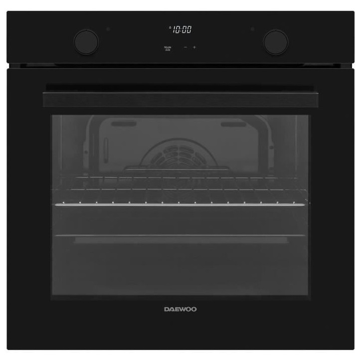 Four encastrable- Pyrolyse - Chaleur pulsée - DAEWOO - BO7PR28GBNM - Noir - Porte froide - 59,5 x 57,5 x 59,5 cm Four encastrable- Pyrolyse - Chaleur pulsée - DAEWOO - BO7PR28GBNM - Noir - Porte froide - 59,5 x 57,5 x 59,5 cm