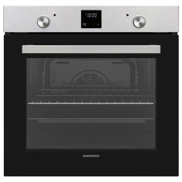 Four encastrable - Pyrolyse - Chaleur pulsée - DAEWOO - BO7PR28MINM - Inox - Porte froide - 59,5 x 57,5 x 59,5 cm Four encastrable - Pyrolyse - Chaleur pulsée - DAEWOO - BO7PR28MINM - Inox - Porte froide - 59,5 x 57,5 x 59,5 cm