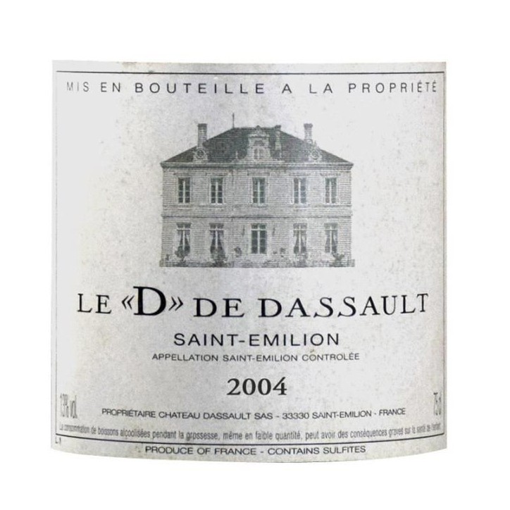 Le D de Dassault 2004 Saint Emilion - Vin rouge de Bordeaux