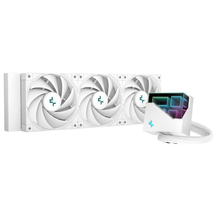 DEEPCOOL - LT720 - Watercooling AIO - Ventilateurs 120mm - Éclairage ARGB blanc Intel AMD - Blanc DEEPCOOL - LT720 - Watercooling AIO - Ventilateurs 120mm - Éclairage ARGB blanc Intel AMD - Blanc