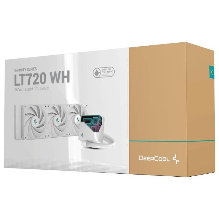 DEEPCOOL - LT720 - Watercooling AIO - Ventilateurs 120mm - Éclairage ARGB blanc Intel AMD - Blanc DEEPCOOL - LT720 - Watercooling AIO - Ventilateurs 120mm - Éclairage ARGB blanc Intel AMD - Blanc