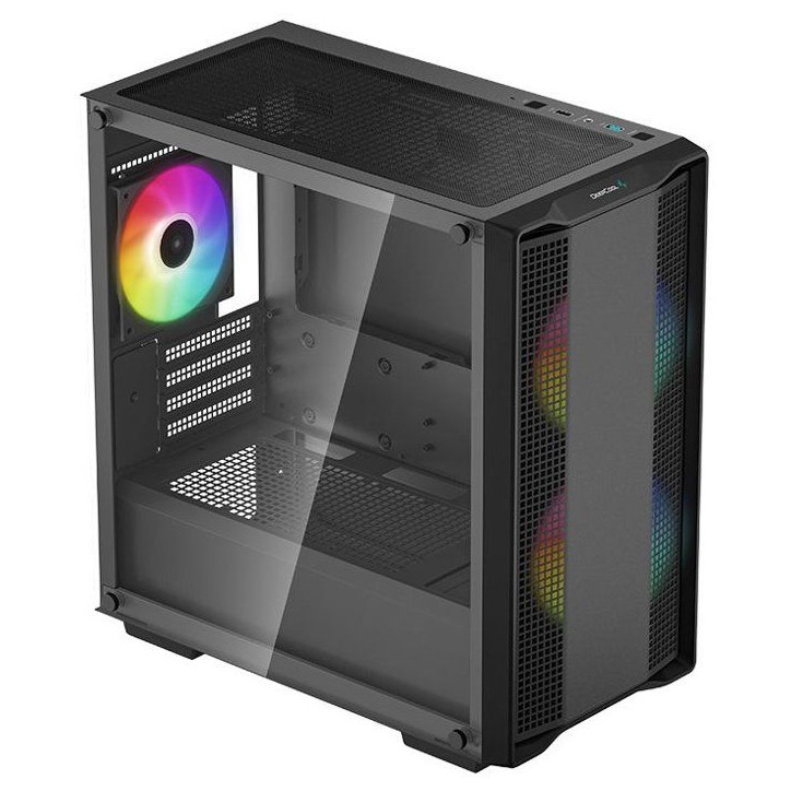 Boitier PC - DEEPCOOL - R-CC360-BKAPM3-G-1 - CC360 ARGB - Mini tour - Format Micro-ATX - 3 ventilateurs ARGB - Noir Boitier PC - DEEPCOOL - R-CC360-BKAPM3-G-1 - CC360 ARGB - Mini tour - Format Micro-ATX - 3 ventilateurs ARGB - Noir