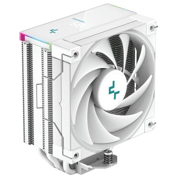 DEEPCOOL - AK400 Digital - R-AK400-WHADMN-G - Ventirad CPU - 120 mm - Blanc - Écran digital et ARGB - 4 Calloducs -TDP 220W DEEPCOOL - AK400 Digital - R-AK400-WHADMN-G - Ventirad CPU - 120 mm - Blanc - Écran digital et ARGB - 4 Calloducs -TDP 220W