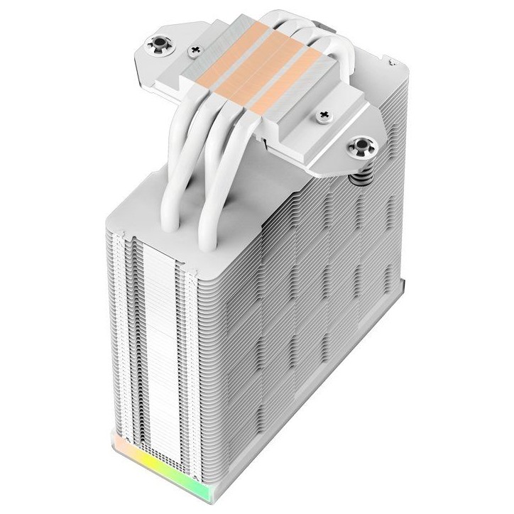 DEEPCOOL - AK400 Digital - R-AK400-WHADMN-G - Ventirad CPU - 120 mm - Blanc - Écran digital et ARGB - 4 Calloducs -TDP 220W DEEPCOOL - AK400 Digital - R-AK400-WHADMN-G - Ventirad CPU - 120 mm - Blanc - Écran digital et ARGB - 4 Calloducs -TDP 220W