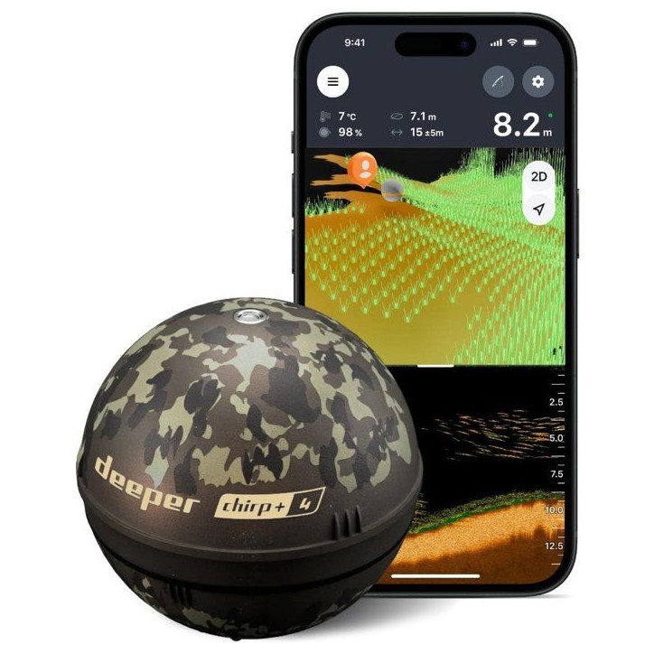 Sondeur lançable - DEEPER - CHIRP+ 4 - GPS - IA - 3 faisceaux CHIRP - portée 120 m Sondeur lançable - DEEPER - CHIRP+ 4 - GPS - IA - 3 faisceaux CHIRP - portée 120 m