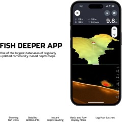 Sondeur lançable - DEEPER - CHIRP+ 4 - GPS - IA - 3 faisceaux CHIRP -
