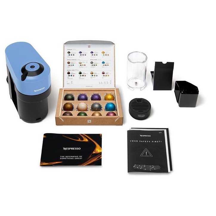 Machine a café capsules - Nespresso - De'Longhi - Vertuo pop - ENV90.A - Bleu - 7 capsules Nespresso incluses Machine a café capsules - Nespresso - De'Longhi - Vertuo pop - ENV90.A - Bleu - 7 capsules Nespresso incluses