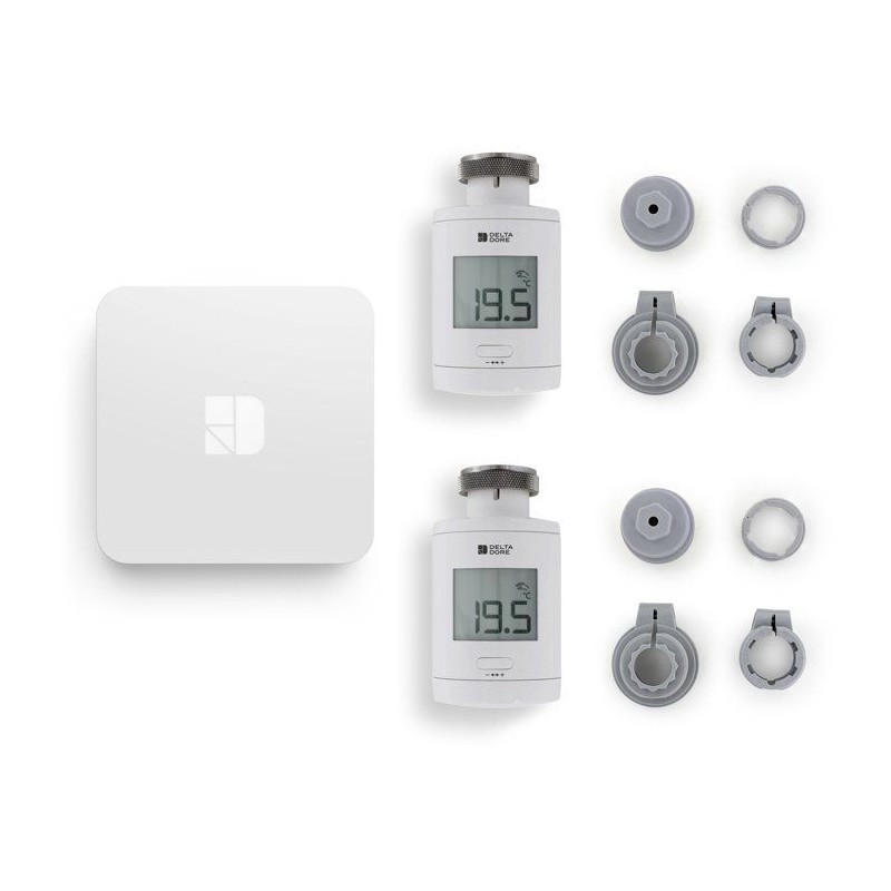 Tetes Thermostatiques et box connectée - Delta Dore - Pack TRV 1.0 co