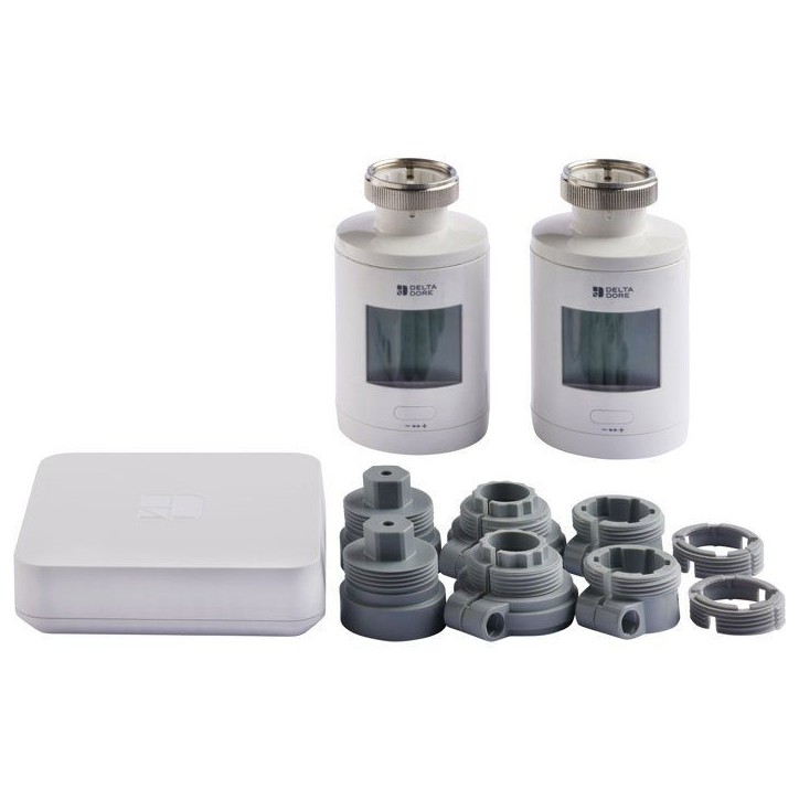 Tetes Thermostatiques et box connectée - Delta Dore - Pack TRV 1.0 connecté - 6050664