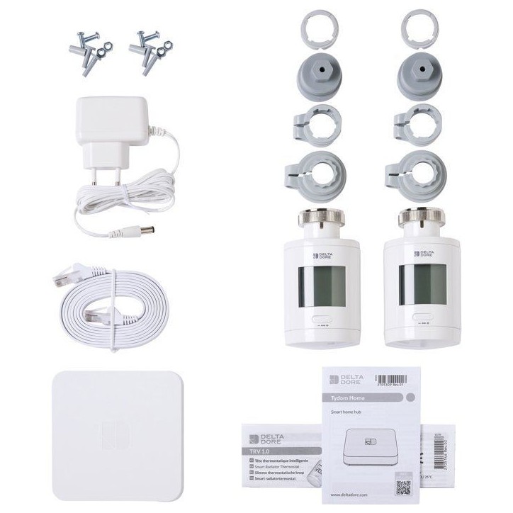 Tetes Thermostatiques et box connectée - Delta Dore - Pack TRV 1.0 connecté - 6050664