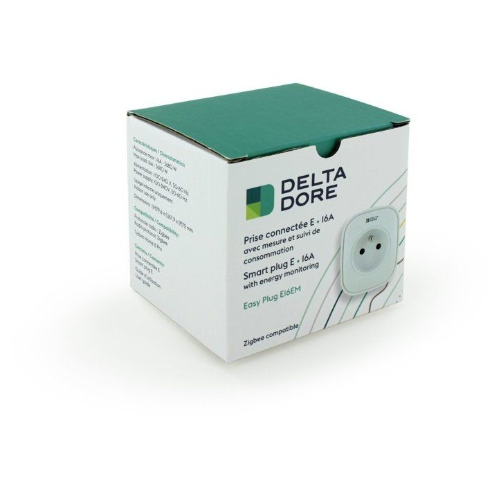 Prise connectée DELTA DORE Easy Plug E16EM 16A Blanc