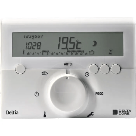 Programmateur filaire - DELTA DORE - Deltia 8.00 - Pour chaudiere pompe a chaleur ou radiateurs électriques