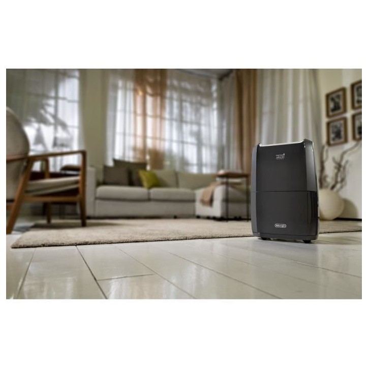 Déshumidificateur - DELONGHI - Réservoir 5 L - Capacité de 21 L en 24 h - 3 vitesses de ventilation - Wifi Déshumidificateur - DELONGHI - Réservoir 5 L - Capacité de 21 L en 24 h - 3 vitesses de ventilation - Wifi