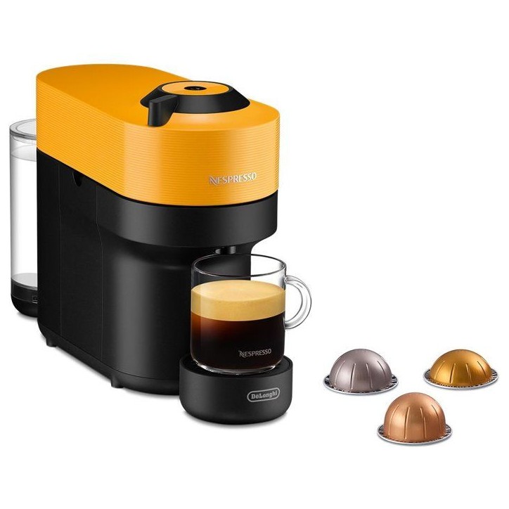 Machine a café capsules - Nespresso - De'Longhi - Vertuo pop - ENV90.Y - Jaune - 7 capsules Nespresso incluses Machine a café capsules - Nespresso - De'Longhi - Vertuo pop - ENV90.Y - Jaune - 7 capsules Nespresso incluses